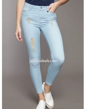 Light Blue Denim 1982 Ladies Rough Stretch Jeans